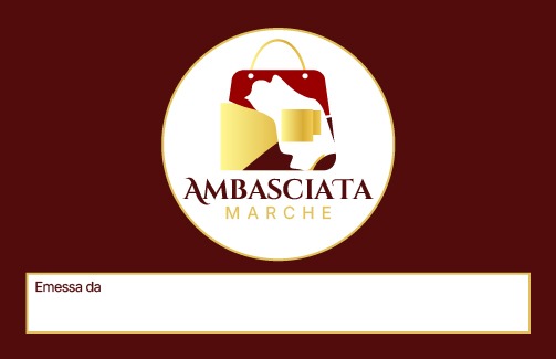 Fronte della Card Ambasciata Marche